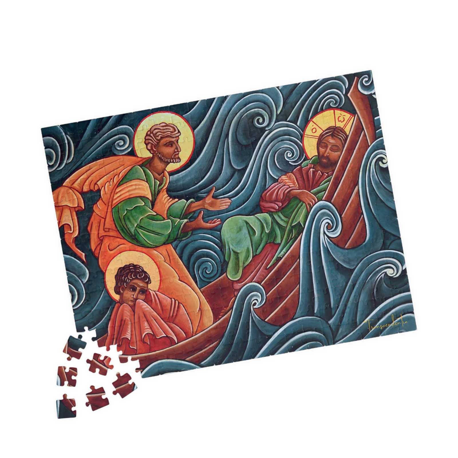 Jesus Calms the Storm Catholic Icon Jigsaw Puzzle