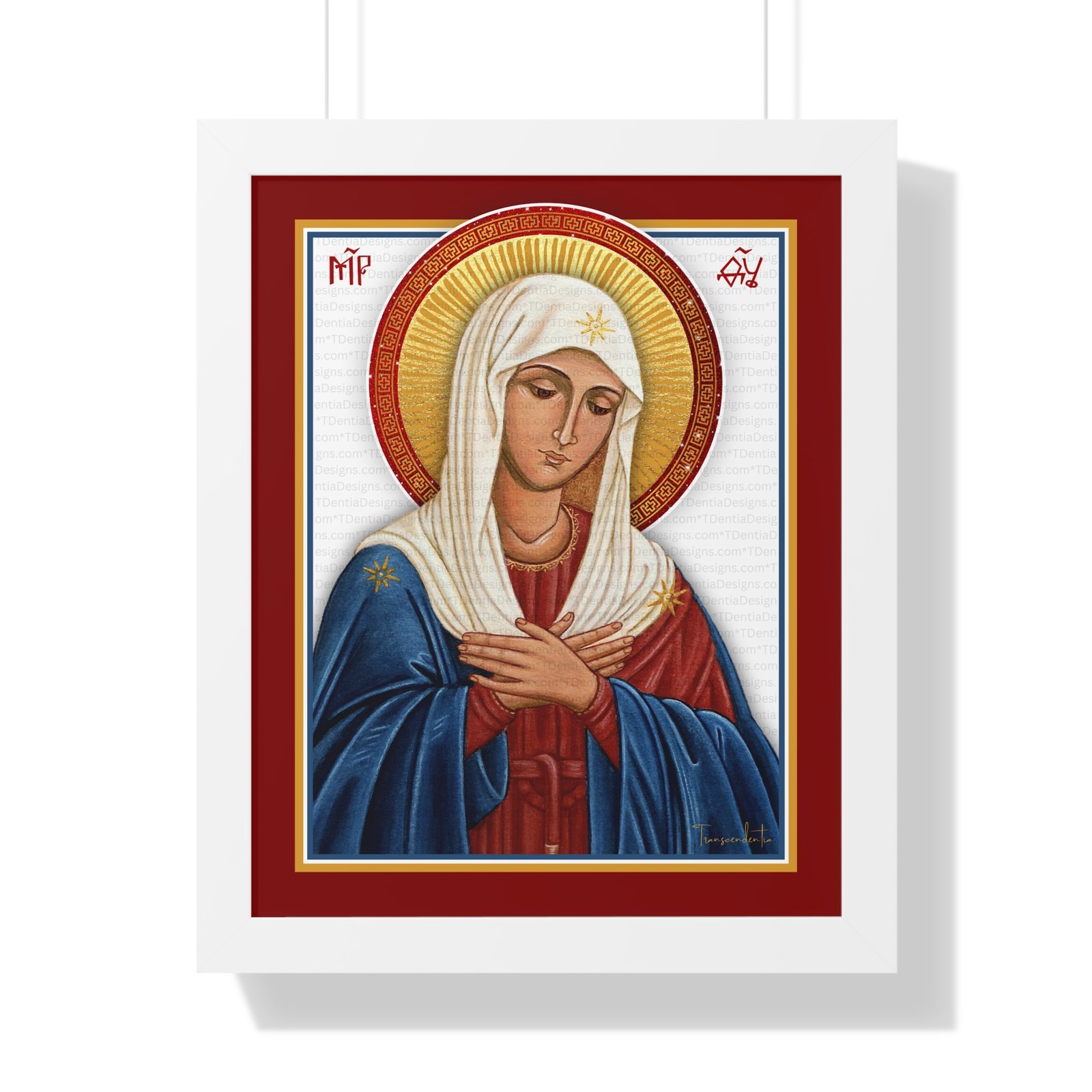 Framed Mary Ponders Tenderly Catholic Icons