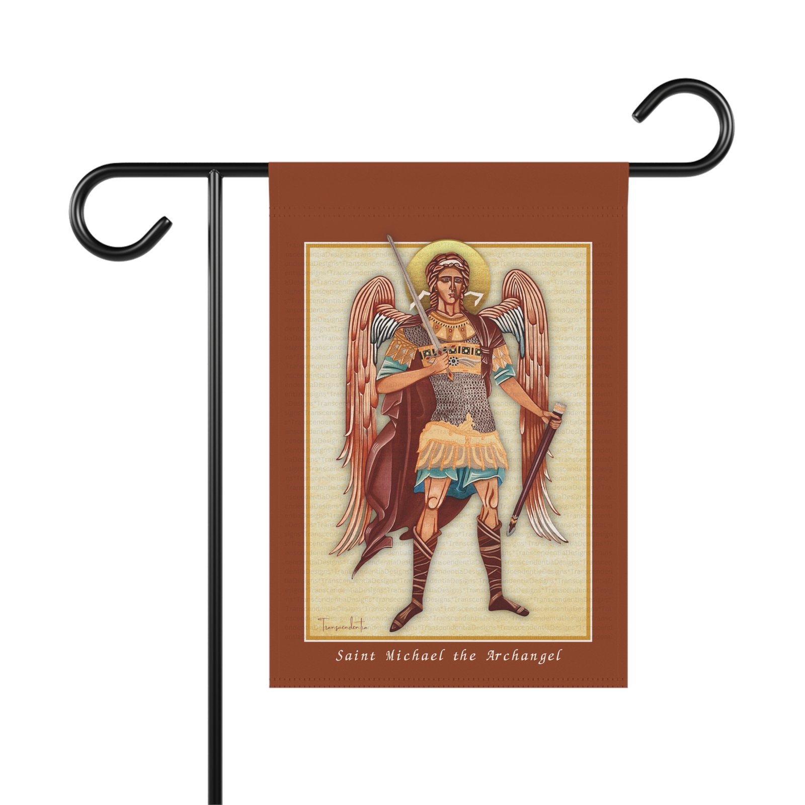 Saint Michael the Archangel Religious Icon Garden Flag