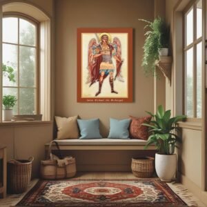 Saint Michael the Archangel Catholic Icon Canvas Print